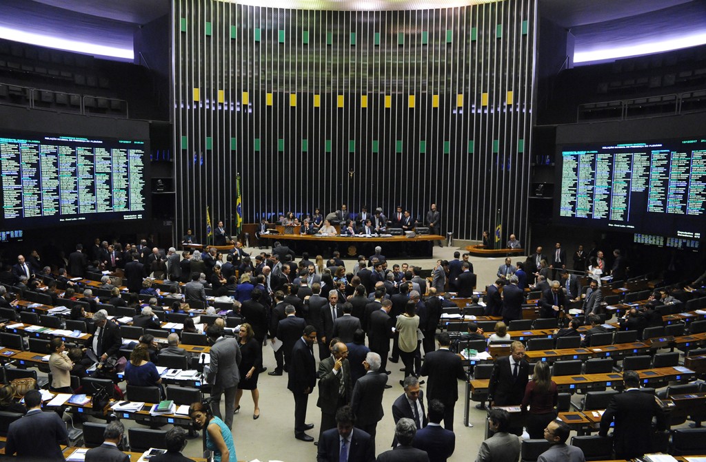 O plenário da Câmara dos Deputados, em Brasília