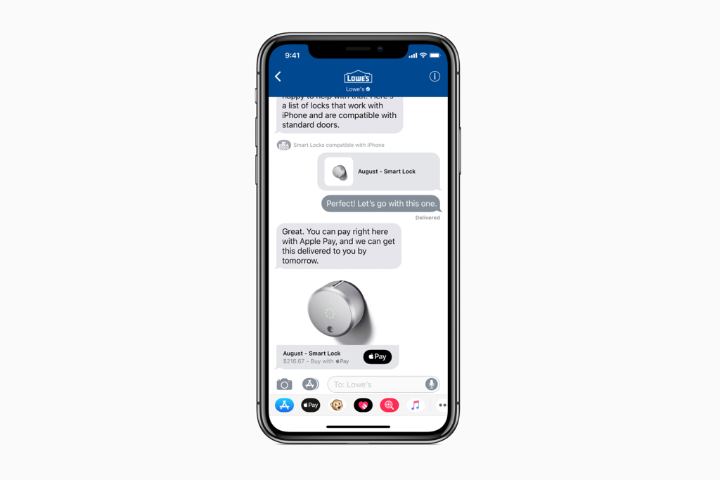 Business Chat do iMessage permite realizar pagamentos. | Apple/Divulgação