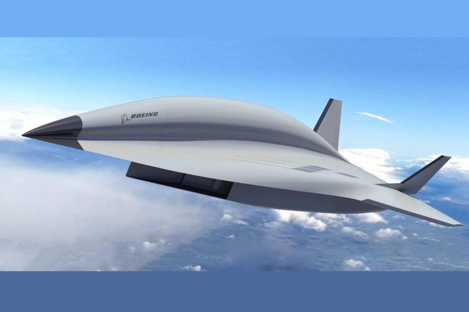 Renderização do avião militar hipersônico da Boeing. | Boeing/Divulgação