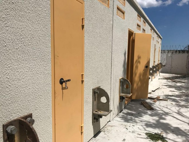 Parte externa das celas modulares. | SESP/Divulgação