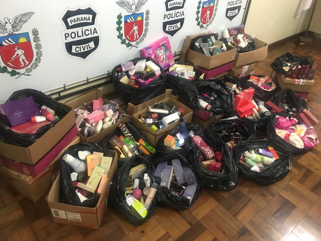 Produtos vencidos estavam em um apartamento no Centro. | Reprodução/Polícia Civil