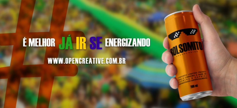 Beba Bolsomito! Empresa lança energético inspirado no polêmico pré-candidato | Reprodução/Facebook