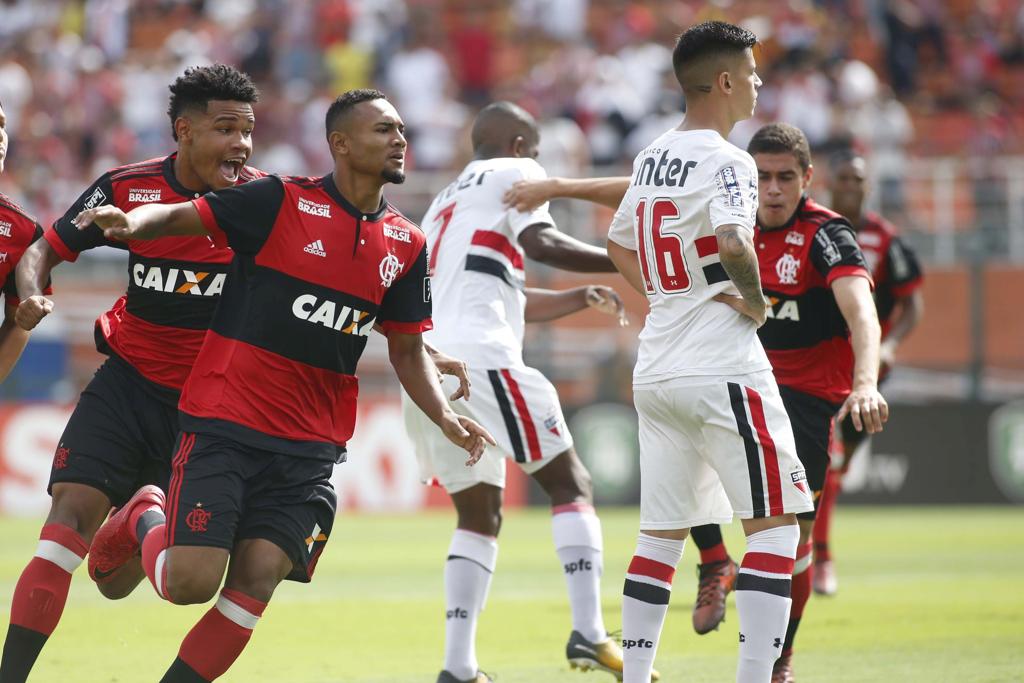 Wendel marcou o gol do título do Flamengo. | ROBERTO VAZQUEZ/ESTADÃO CONTEÚDO