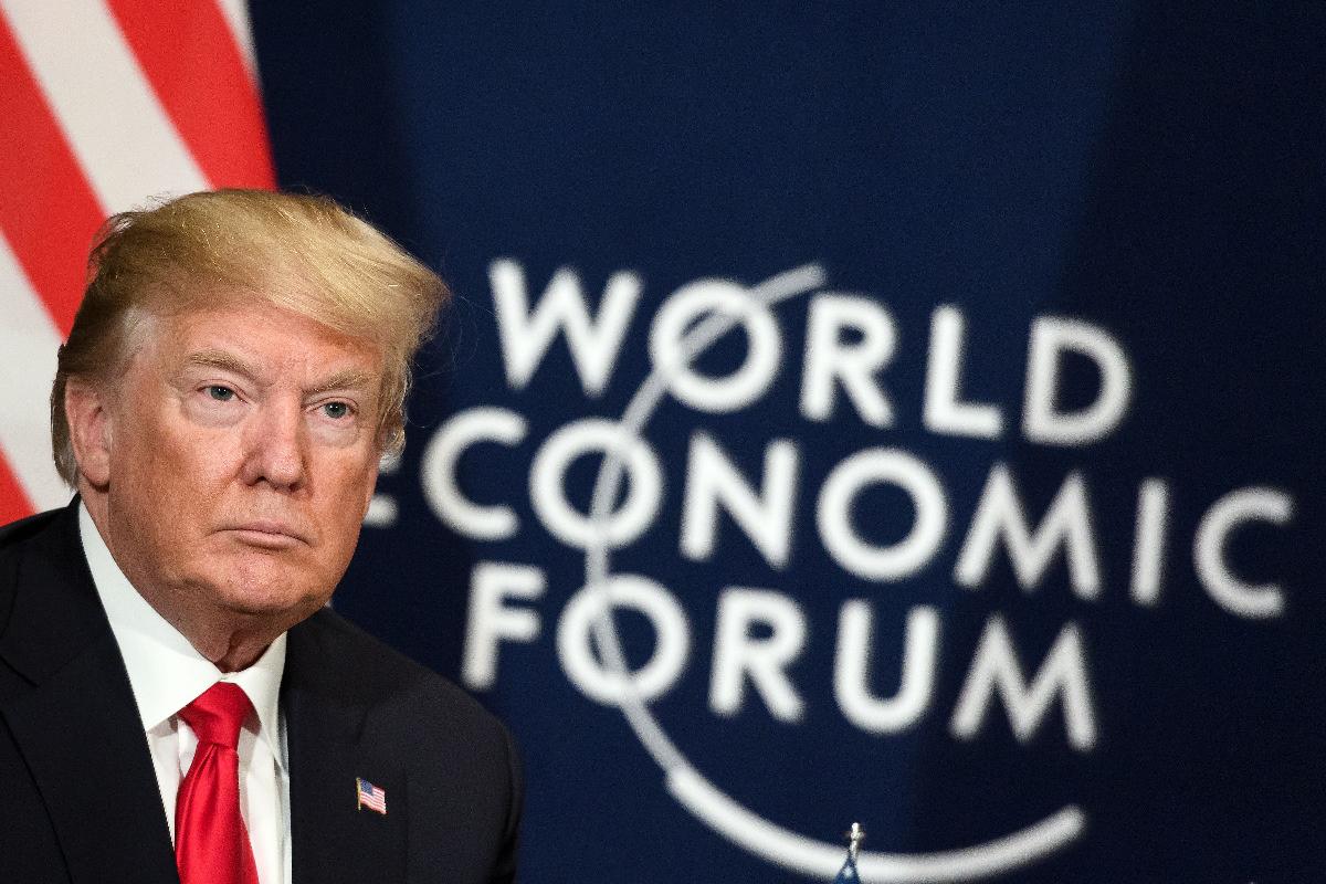 Presidente dos EUA, Donald Trump, está em Davos, na Suíça, para o Fórum Econômico Mundial. | FABRICE COFFRINI
AFP
