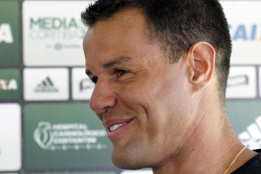 Goleiro Wilson também foi utilizado na campanha de marketing do Coritiba. | Daniel Caron/Gazeta do Povo