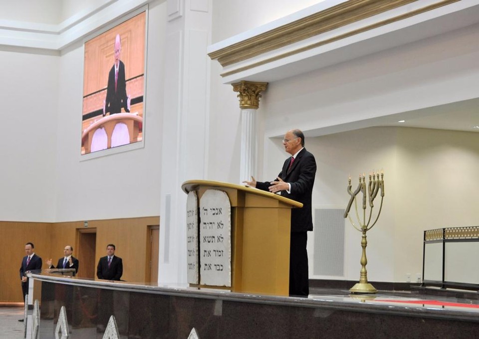 O bispo Edir Macedo, em inauguração de tempo em Curitiba | IURD/Divulgação