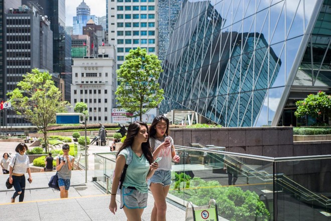 Imagem do Distrito Central de Hong Kong | ANTHONY WALLACE/AFP