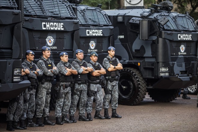 Reforço no policiamento é um dos fatores que contribuíram para queda no número de assassinatos no estado. | Daniel Guimarães/A2IMG