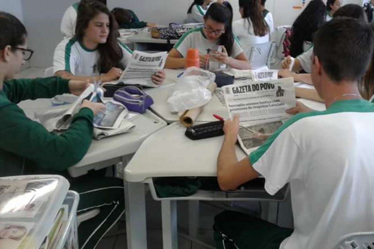 O Colégio Sesi de Bocaiúva do Sul, na Região Metropolitana de Curitiba, desenvolvendo a Oficina de Aprendizagem Made in Roça com a Gazeta do Povo | Divulgação