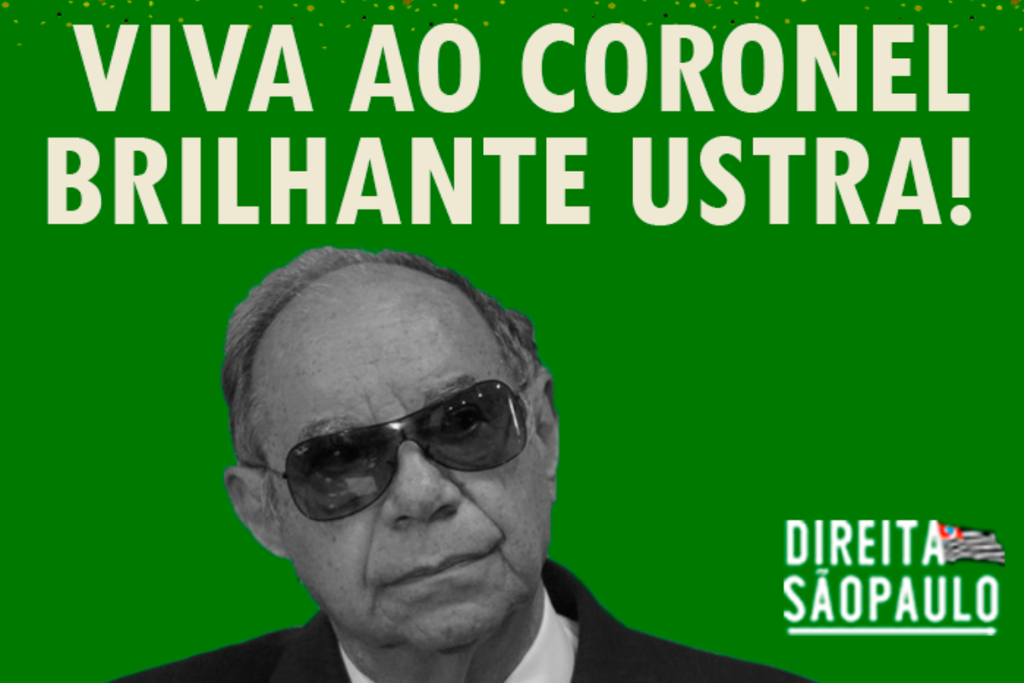 Uma das imagens de divulgação do evento: foto de Carlos Alberto Brilhante Ustra ,comandante do DOI-CODI durante o regime militar | Reprodução /Facebook
