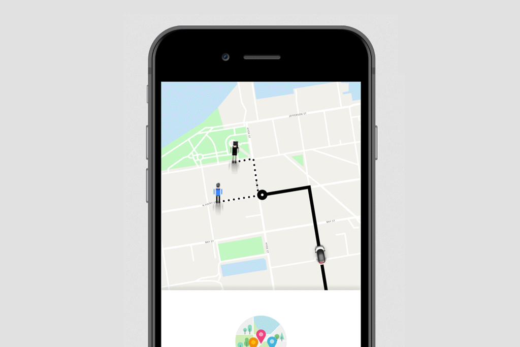 Tela com o Express Pool funcionando. | Uber/Reprodução