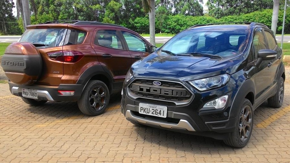 Novo Ford EcoSport Stomr nas coras preta e marrom durante test drive em Sâo Paulo. | Fábio Cherubini/Gazeta do Povo