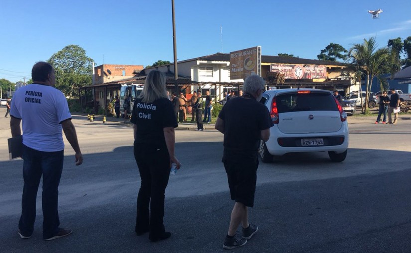 Polícia faz reconstituição da morte da adolescente em Pontal do Paraná. | Polícia Civil/