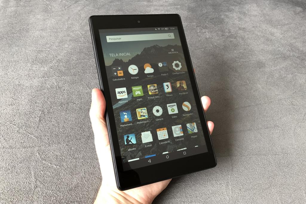 Kindle Fire HD8, um dos tablets da Amazon. | Rodrigo Ghedin/Gazeta do Povo