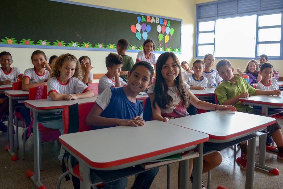 Alunos de uma escola da rede pública do Distrito Federal | Secretaria de Educação do Distrito Federal