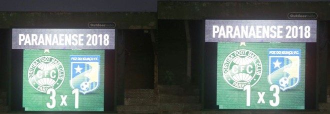 Placar trocado no Couto Pereira: tudo deu errado para o Coritiba contra o Foz. | /Marcelo Andrade/Gazeta do Povo