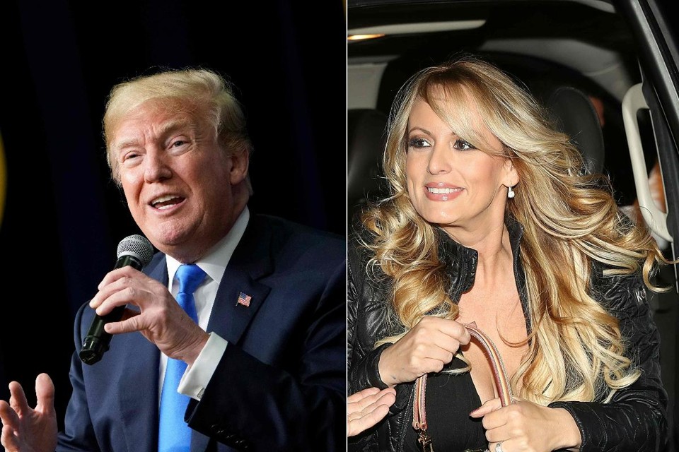 Trump e  a atriz Stephanie Clifford, que usa o apleido Stormy Daniels | MANDEL NGAN/ Joe RaedleAFP