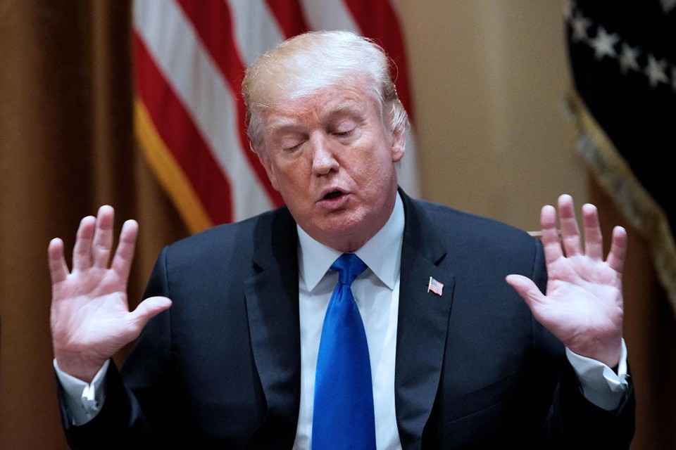 Em sua conta no Twitter, Trump disse que guerras comerciais são boas e fáceis de ganhar. | Mandel NganAFP