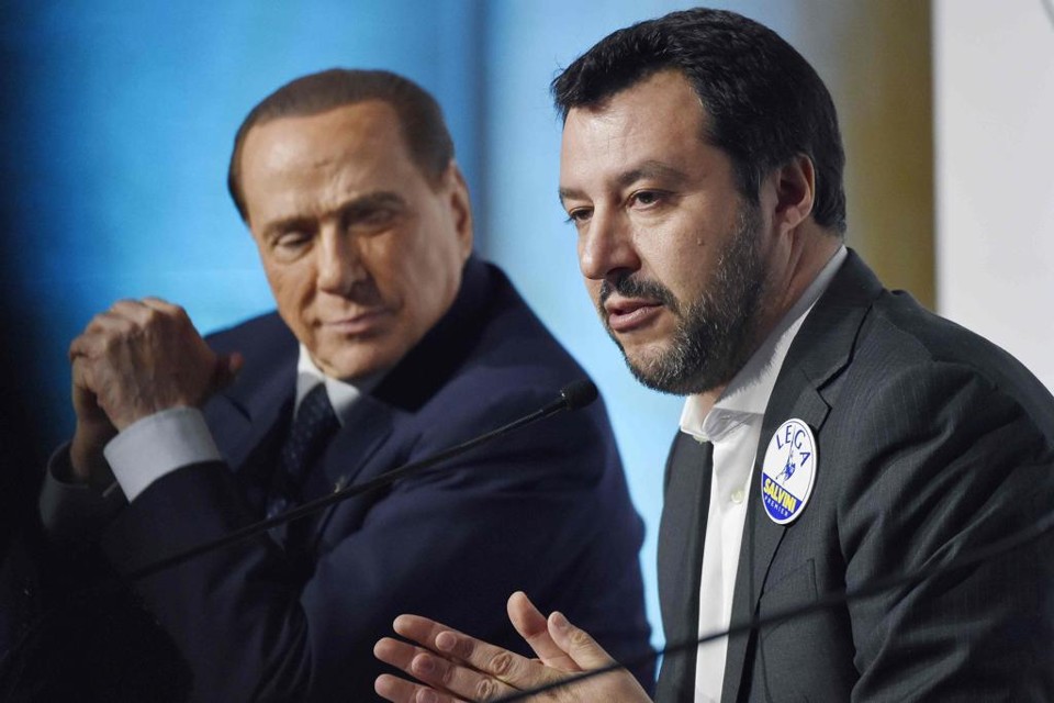 Silvio Berlusconi e Matteo Salvini: líderes de direita que tentam destronar a esquerda italiana | Andreas Solaro/AFP