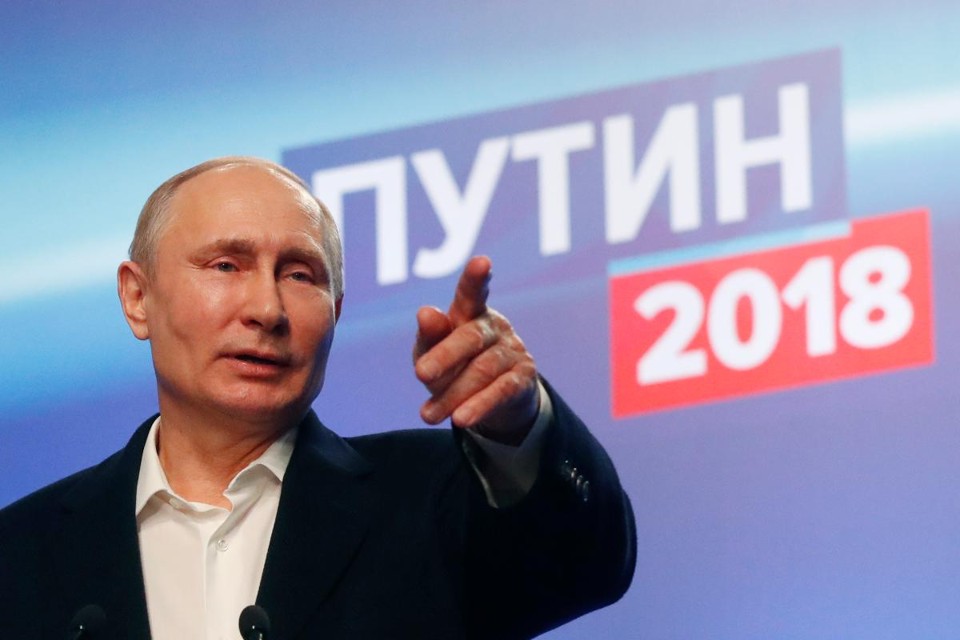 Vladimir Putin foi reeleito presidente da Rússia com mais de 56 milhões de votos | SERGEI CHIRIKOV
AFP