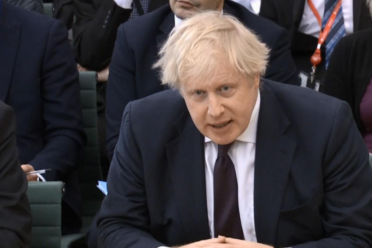 Boris Johnson deu a declaração nesta quarta-feira (21) em uma sabatina do ministro com deputados britânicos | HOAFP