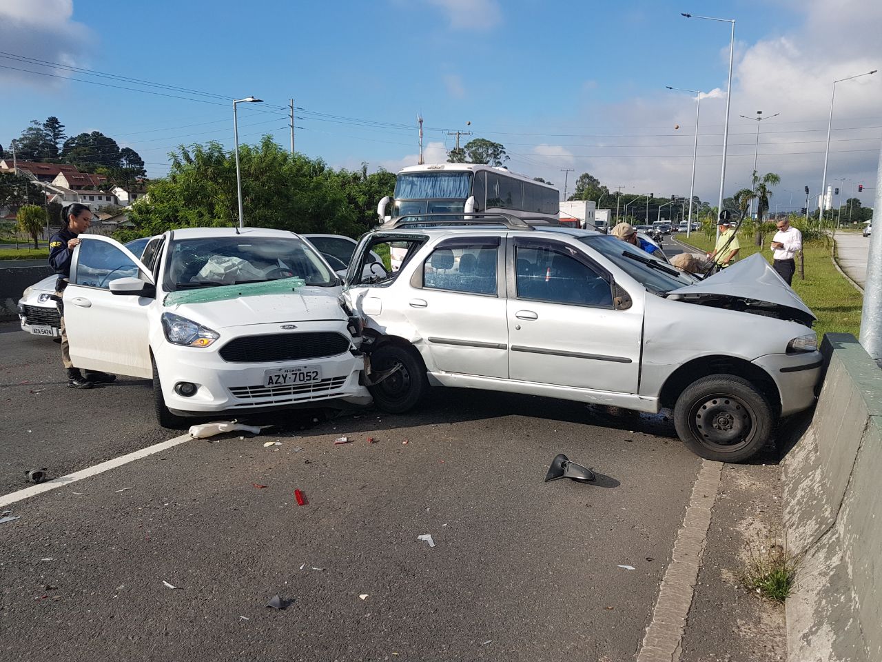 Segundo a Polícia Rodoviária Federal, o acidente causou três quilômetros de lentidão | Colaboração/PRF