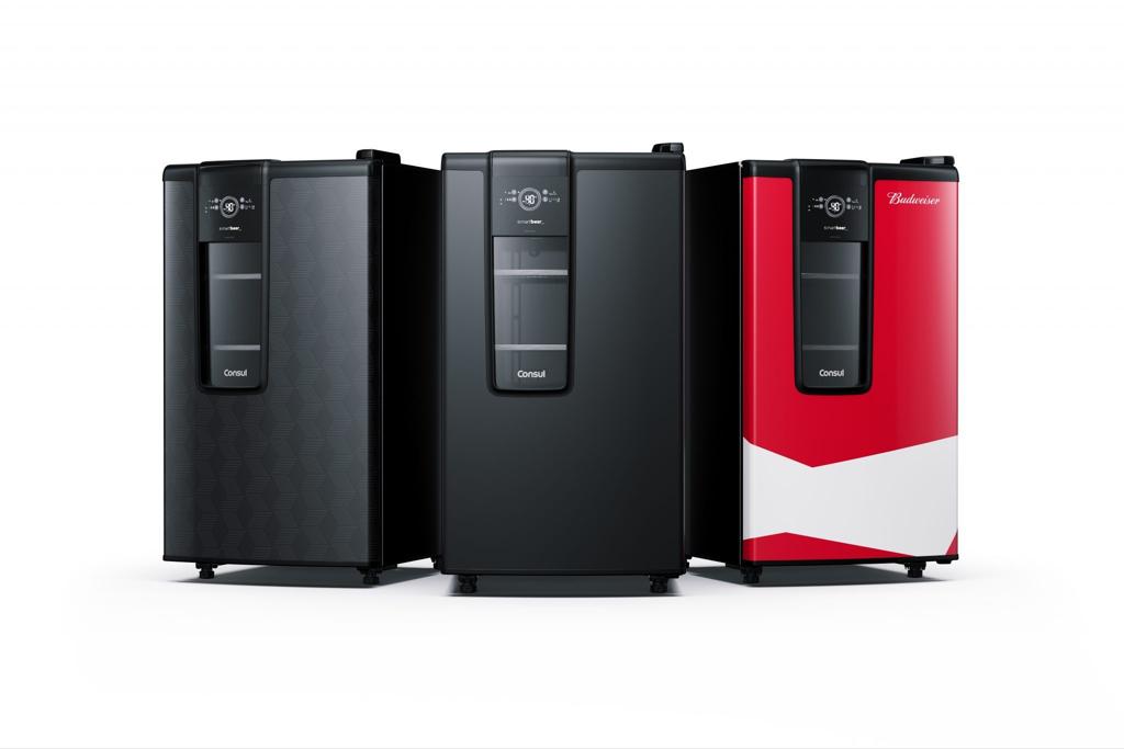 As três cores em que a Smart Beer está disponível. | Consul/Divulgação