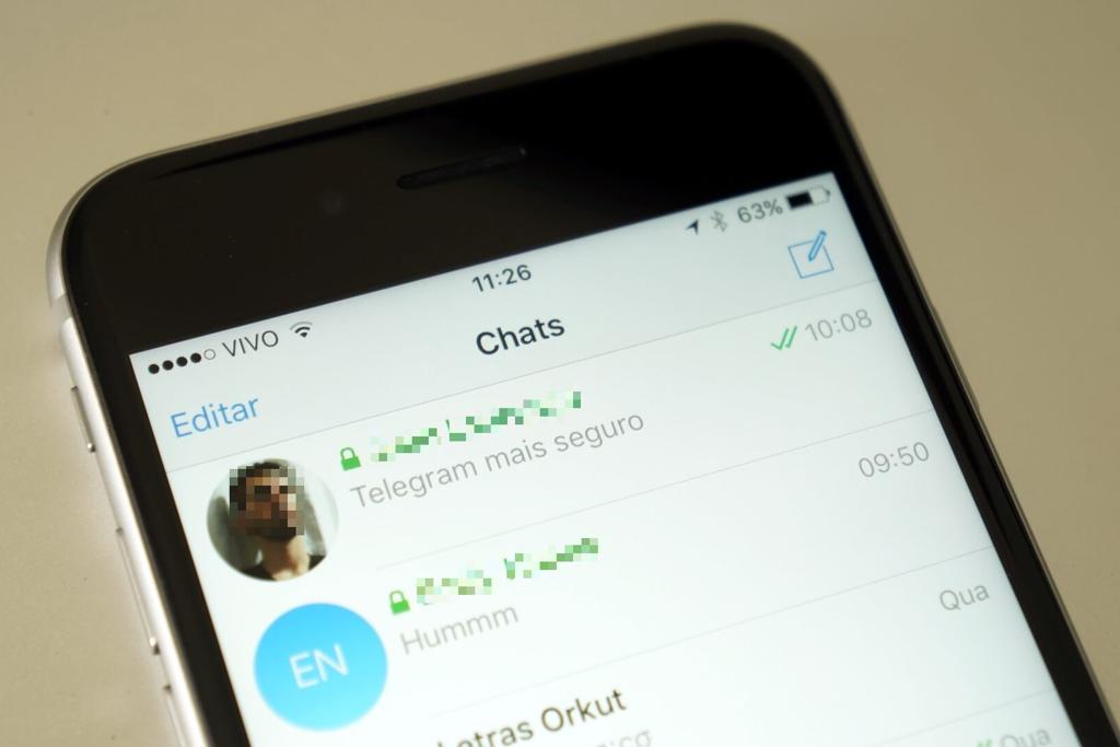 Aplicativo do Telegram para iPhone. | Rodrigo Ghedin/Gazeta do Povo