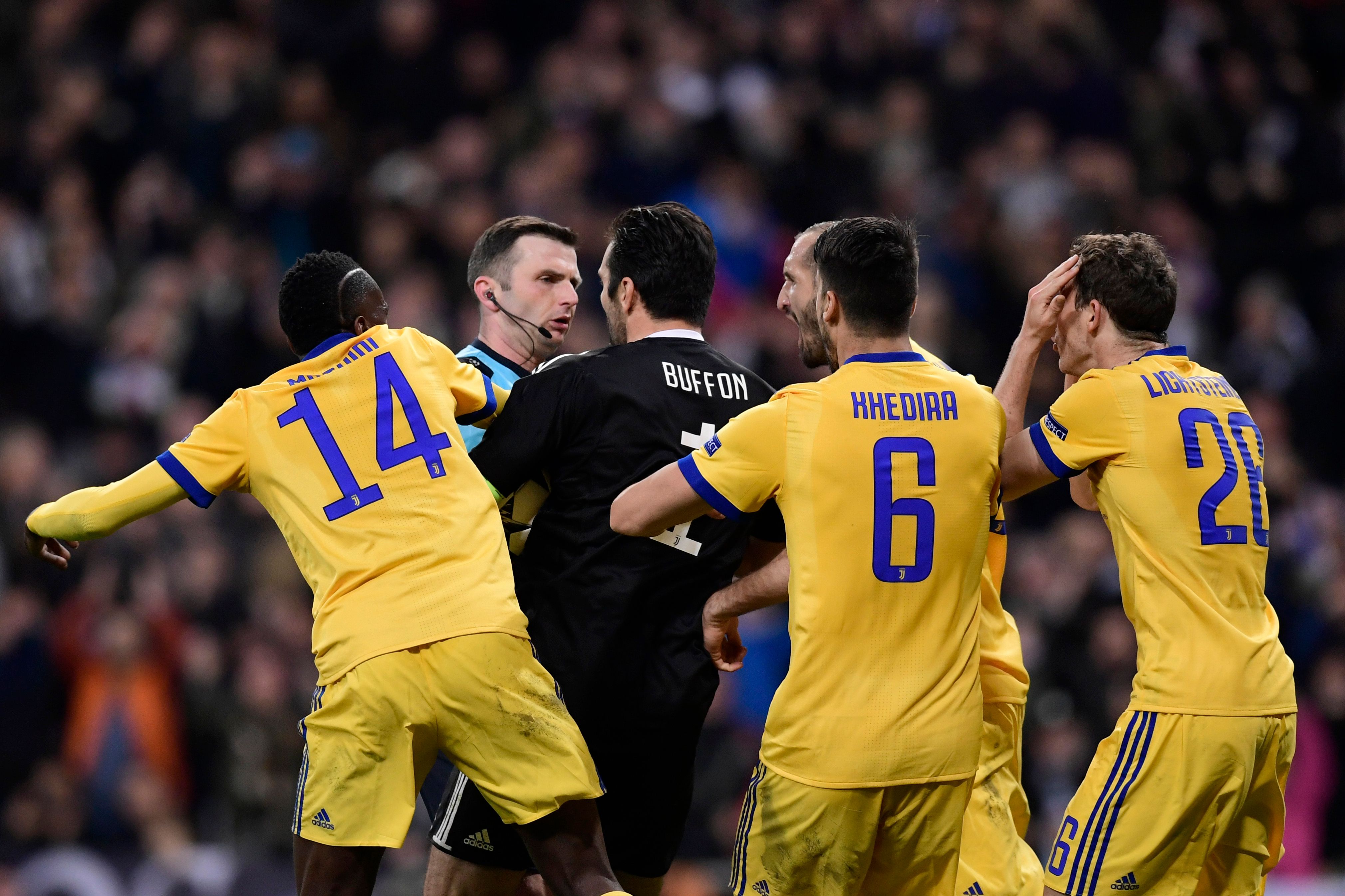 Pênalti revoltou os jogadores da Juventus. | JAVIER SORIANO/AFP