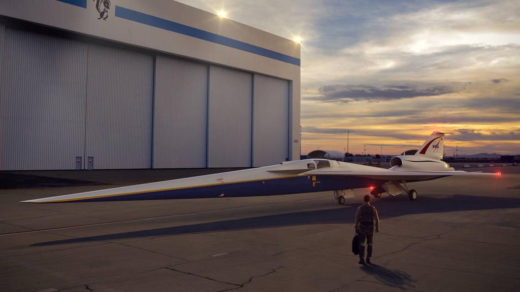 Projeto do avião X encomendado para Nasa. Objetivo é criar uma aeronave supersônica sem estrondos sônicos | Lockheed Martin/Divulgação