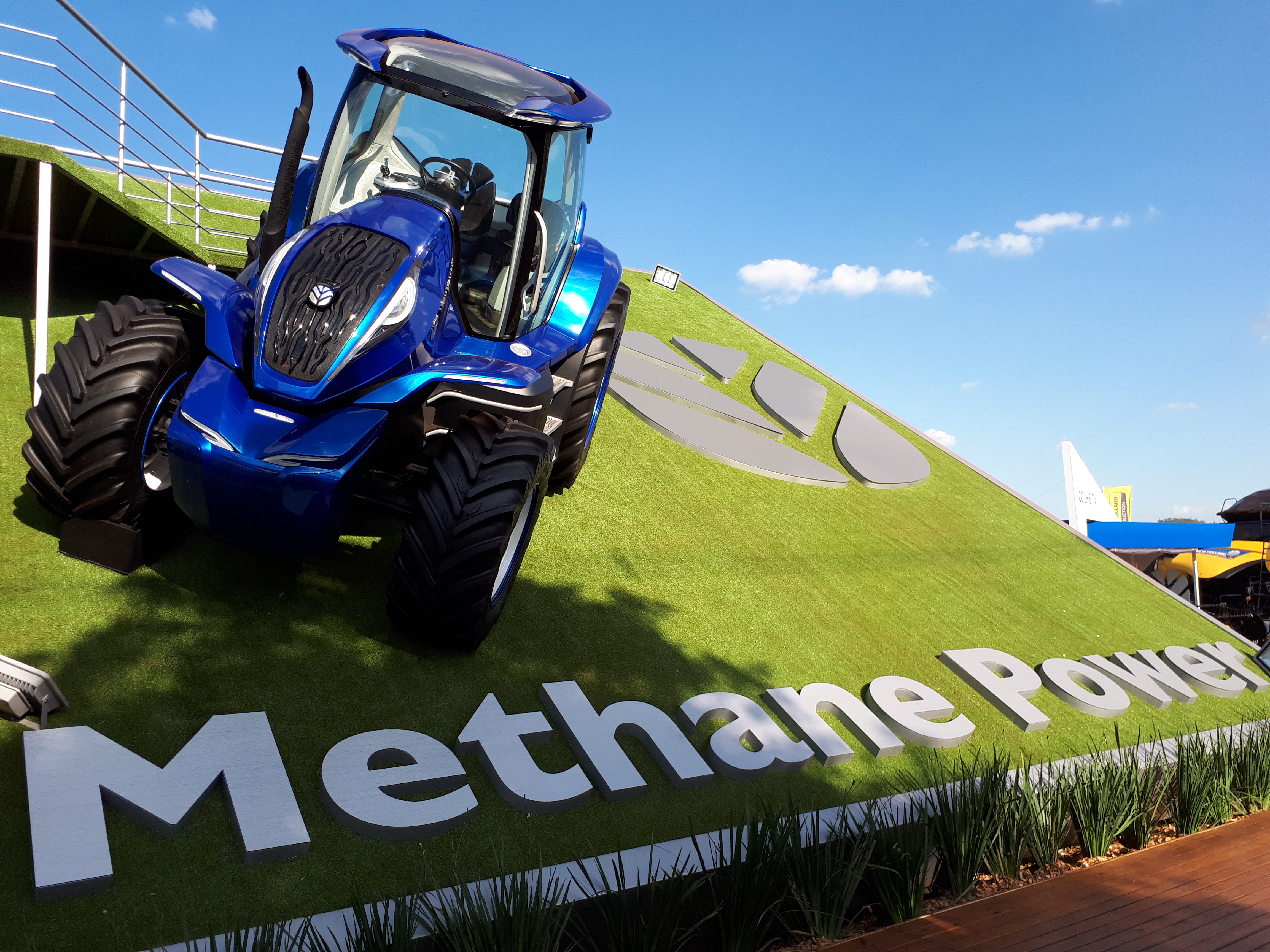 T-6, o trator movido a biometano, estreou na Agrishow | Marcos Tosi/Gazeta do Povo