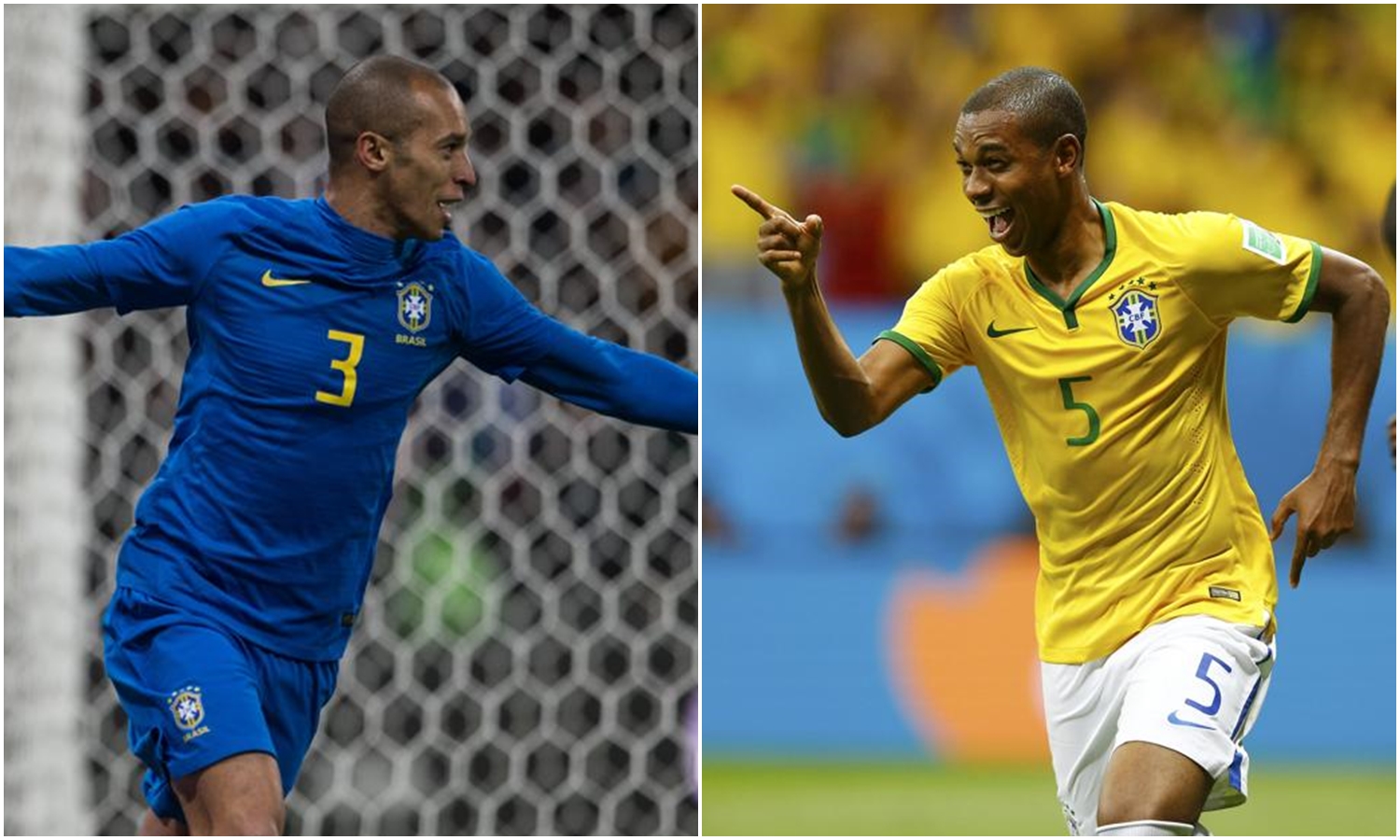 Miranda e Fernandinho, os paranaenses na Copa de 2018. | /