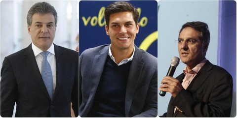 Quadro Negro financiaria caixa 2 de Richa, do filho e do irmão em 2018, diz delator Beto Richa, o filho Marcello e o irmão Pepe. | Montagem/Gazeta do Povo