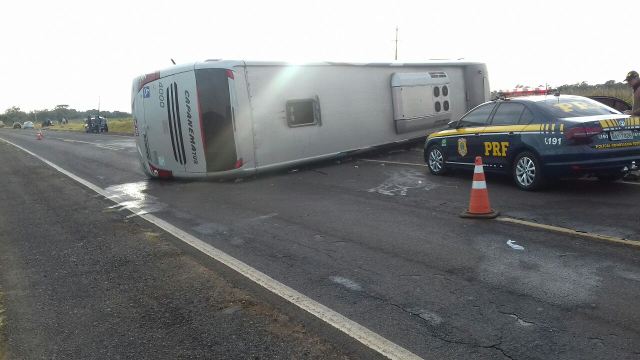 De acordo com a PRF, acidente pode ter sido causado por ultrapassagem indevida. | Divulgação/Polícia Rodoviária Federal