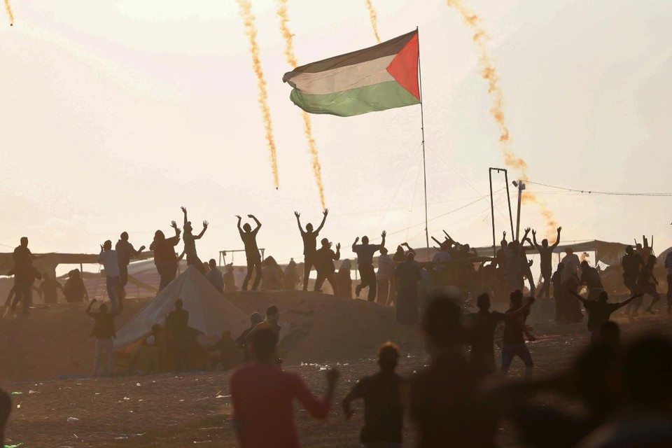 Manifestações, embora menores, continuam na fronteira entre Gaza e Israel | MOHAMMED ABEDAFP