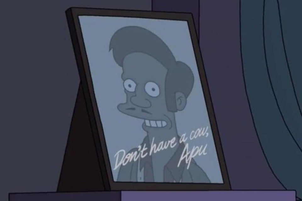 Apu, personagem indiano da série Os Simpsons, que está no centro de uma discussão sobre estereótipos raciais. | Fox TVFox TV