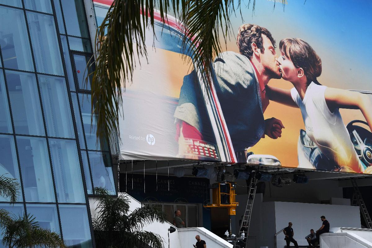 Palácio dos Festivais e Conferências (Palais des Festivals et des Congrès) em 6 de maio de 2018, dois dias antes da abertura do 71º Festival de Cannes em Cannes, no sudeste da França. | ANNE-CHRISTINE POUJOULAT/AFP