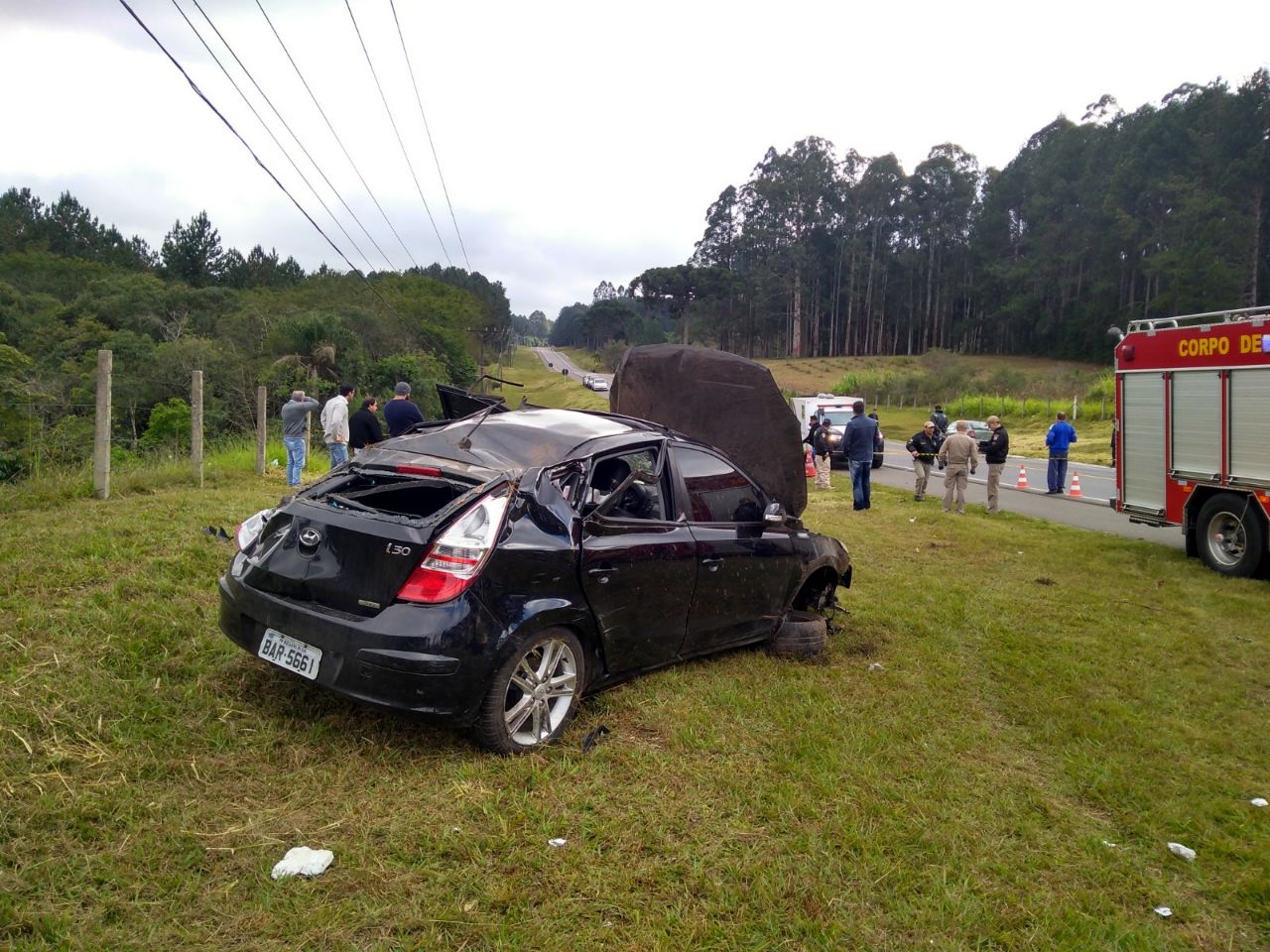 Carro de Matheus Brizola, assessor do deputado estadual Felipe Francischini. | Gerson Klaina/Tribuna do Paraná