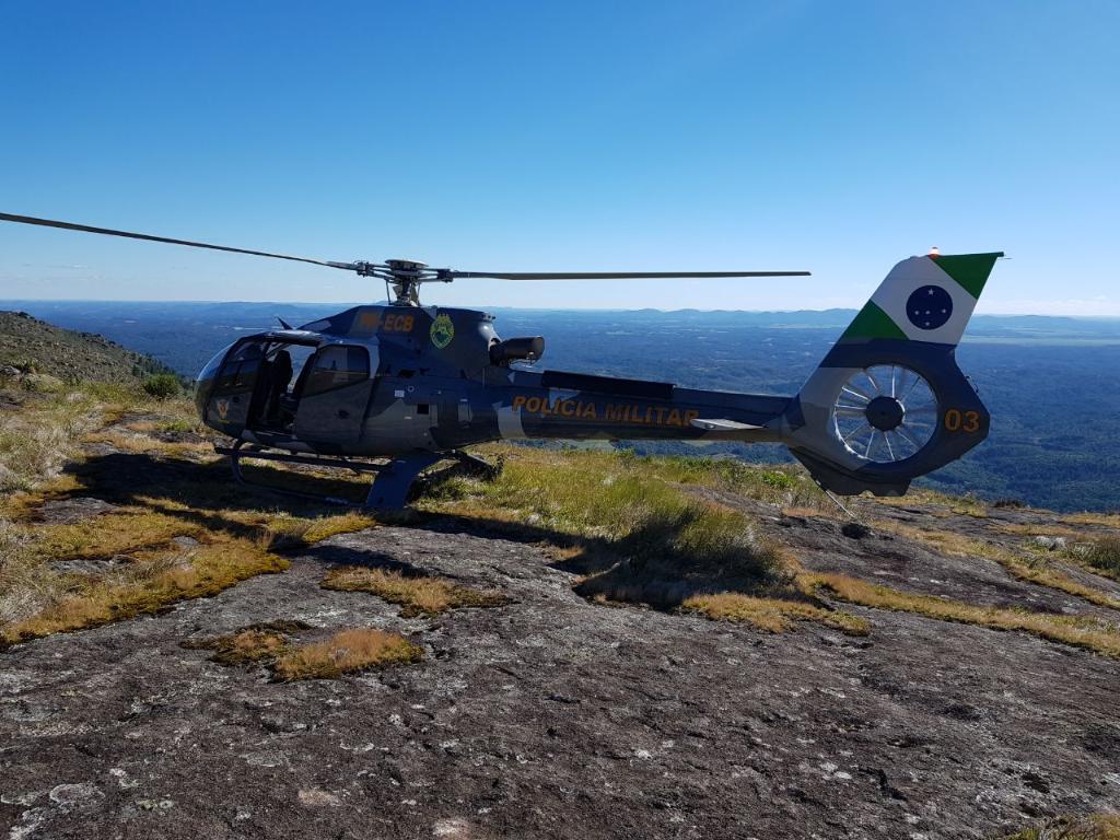 A vítima foi resgatada pelo helicóptero do Batalhão de Polícia Militar de Operações Aéreas (BPMOA) | Divulgação/BPMOA