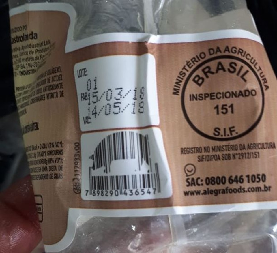 Produto roubado - e vencido - apreendido no mercado pela Delegacia de Furtos e Roubos de Cargas | Divulgação/Polícia Civil