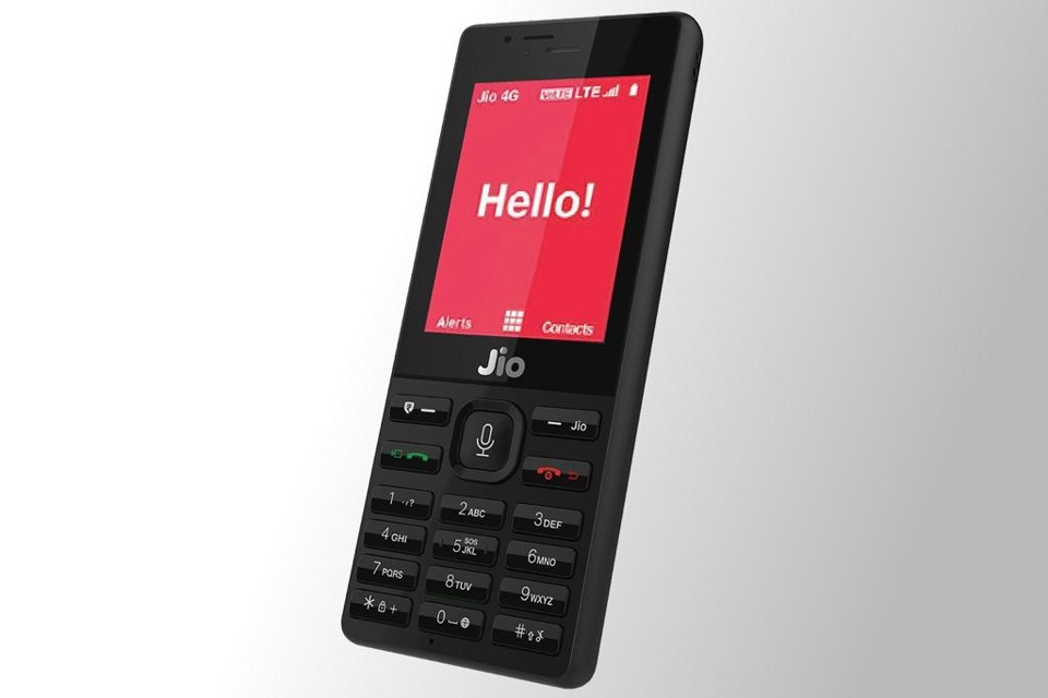 Puxadas pela Índia, vendas globais de celulares simples crescem 38% Jio Phone, o campeão de vendas da Índia. | Reliace Jio/Divulgação