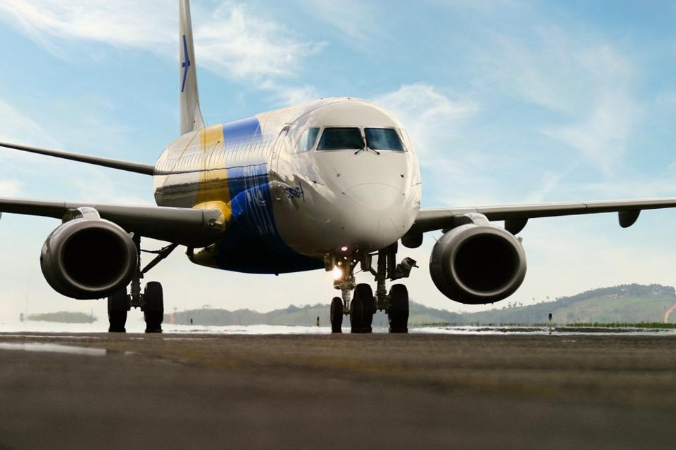 O avião comercial 195-E2. | Embraer/Divulgação