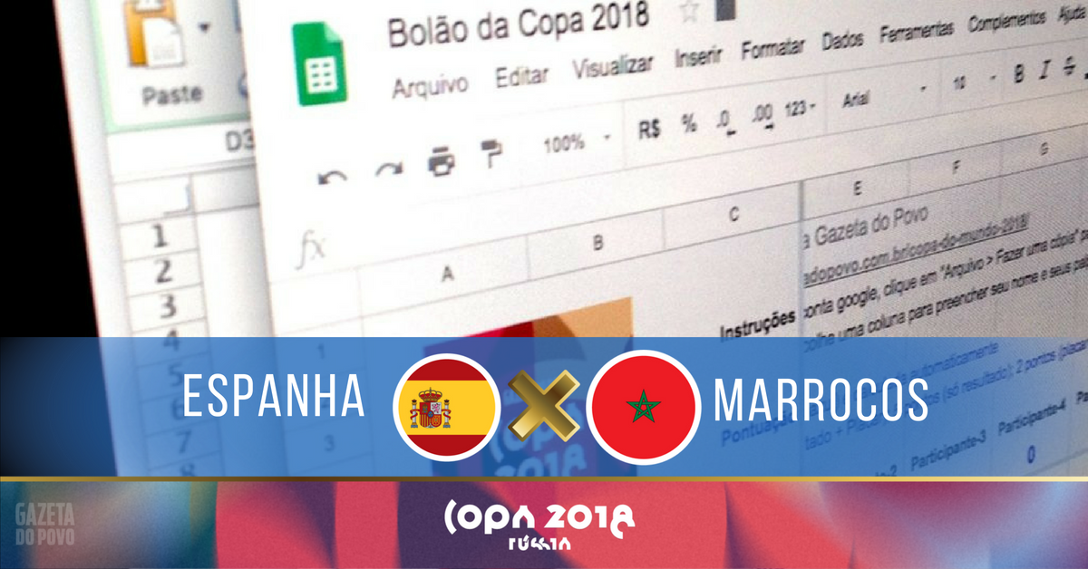 Aposta para o bolão: sugestão de placar para o jogo entre Espanha x Marrocos, válido pela segunda rodada da Copa do Mundo 2018. | /