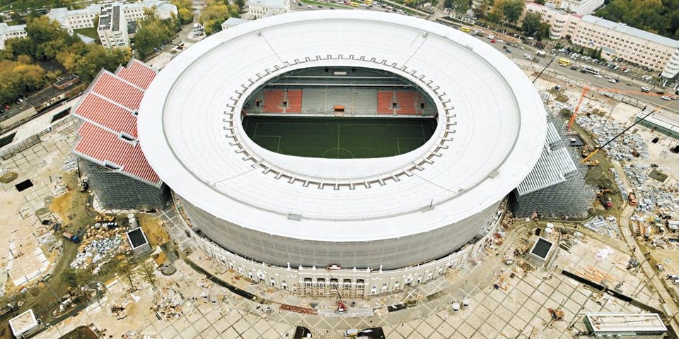 Arena de Ecaterimburgo será o palco do duelo entre Egito e Uruguai, nesta sexta-feira (15). | Divulgação