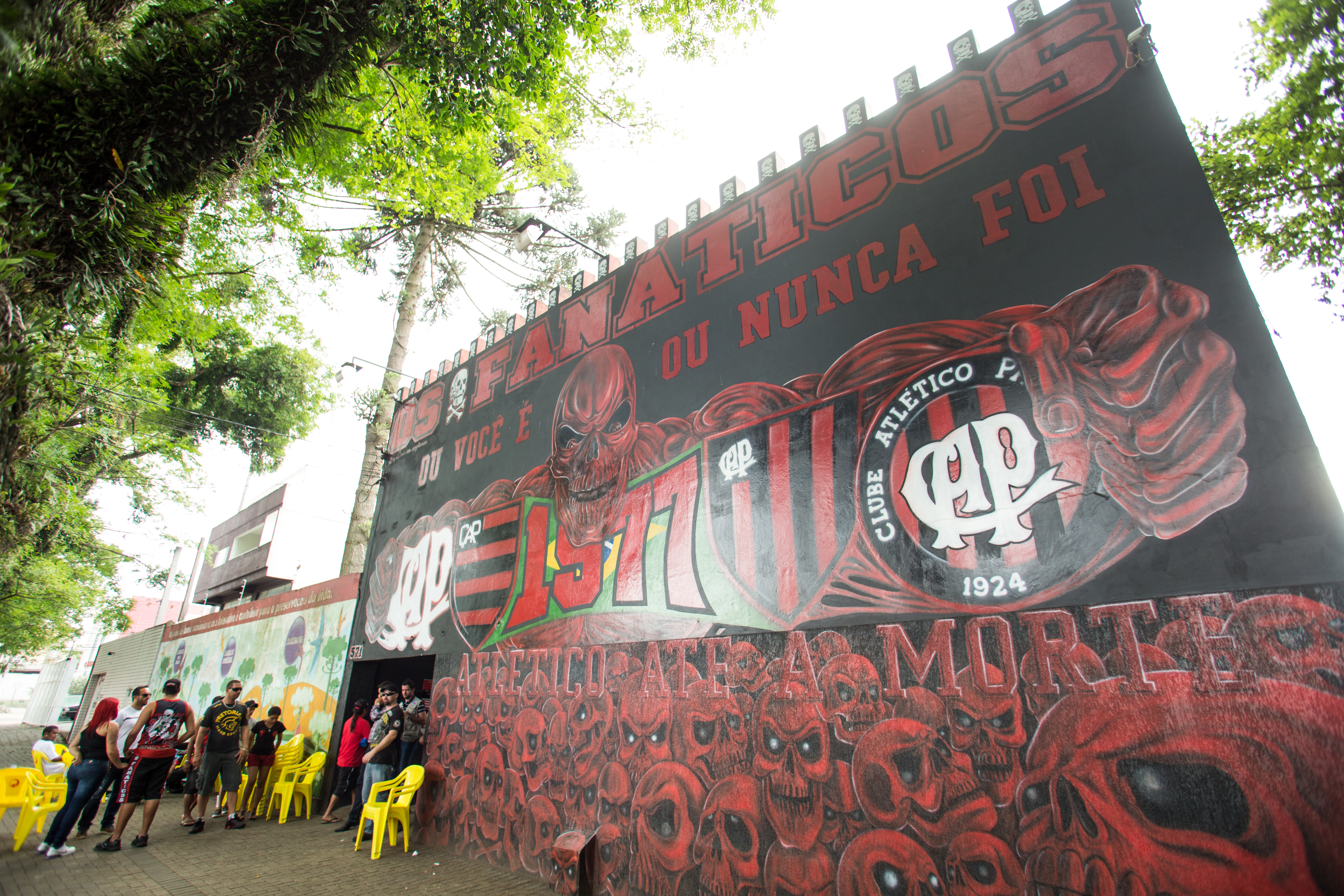 Sede da torcida Os Fanáticos, do Atlético. | BRUNNO COVELLO/Gazeta do Povo