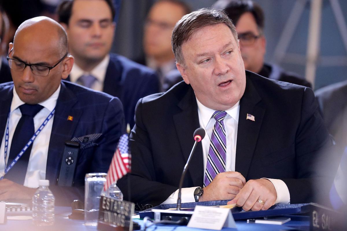 Secretário de Estado americano. Mike Pompeo, diz que o governo de Caracas está em um processo de desmantelamento em larga escala | CHIP SOMODEVILLA/AFP