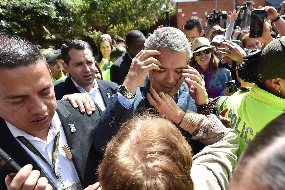 O presidente eleito da Colômbia, Iván Duque: apadrinhado político de Alvaro Uribe. | DIANA SANCHEZAFP