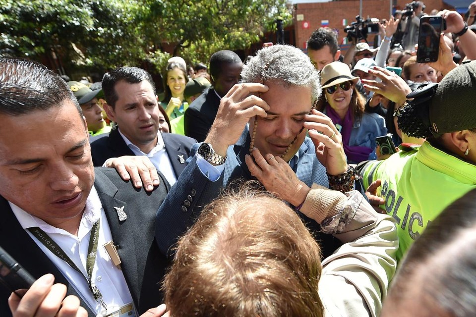 O presidente eleito da Colômbia, Iván Duque: apadrinhado político de Alvaro Uribe. | DIANA SANCHEZAFP