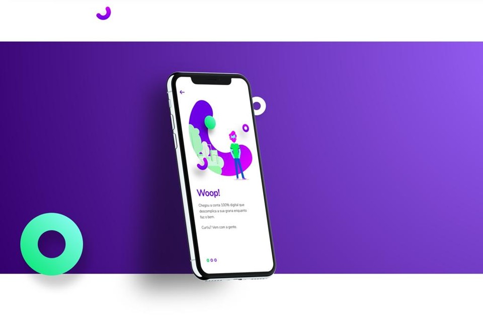 Aplicativo da Sicredi Woop para iPhone. | Sicredi/Divulgação