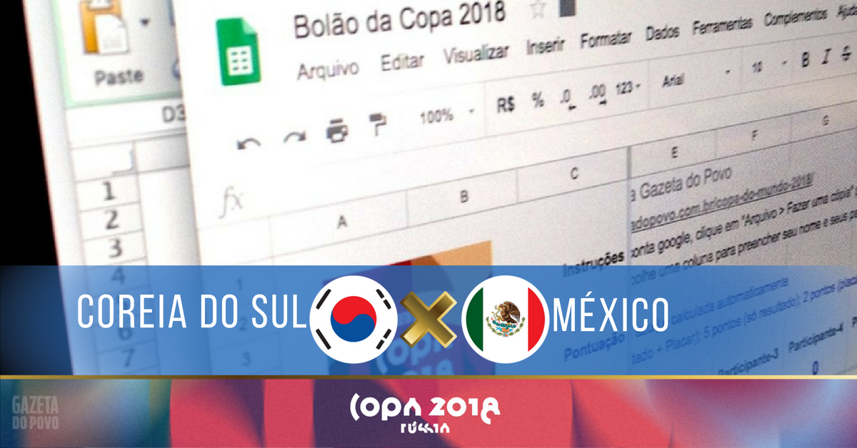 Bolão da Copa do Mundo 2018: palpite Coreia x México. | /